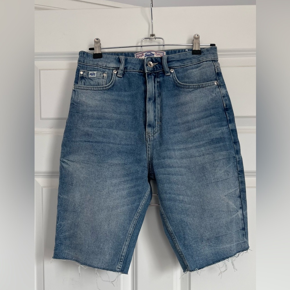 Superdry capri denim shorts